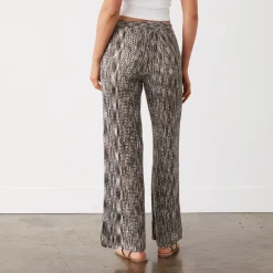 MONROW Space-dye Crochet Wide Leg Pant PECANMULTI Discount